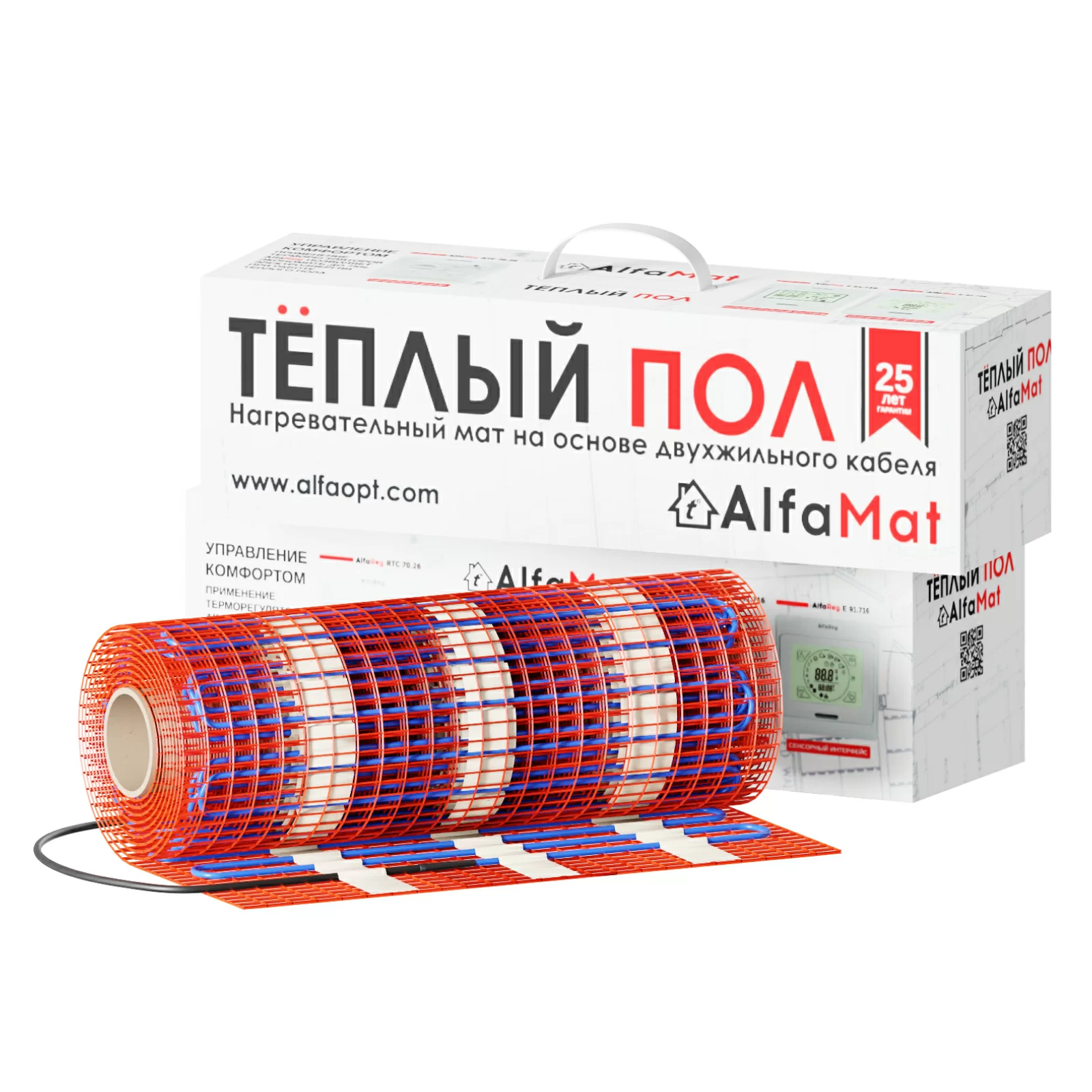 Нагревательный мат AlfaMat-150 (15,0 м²)