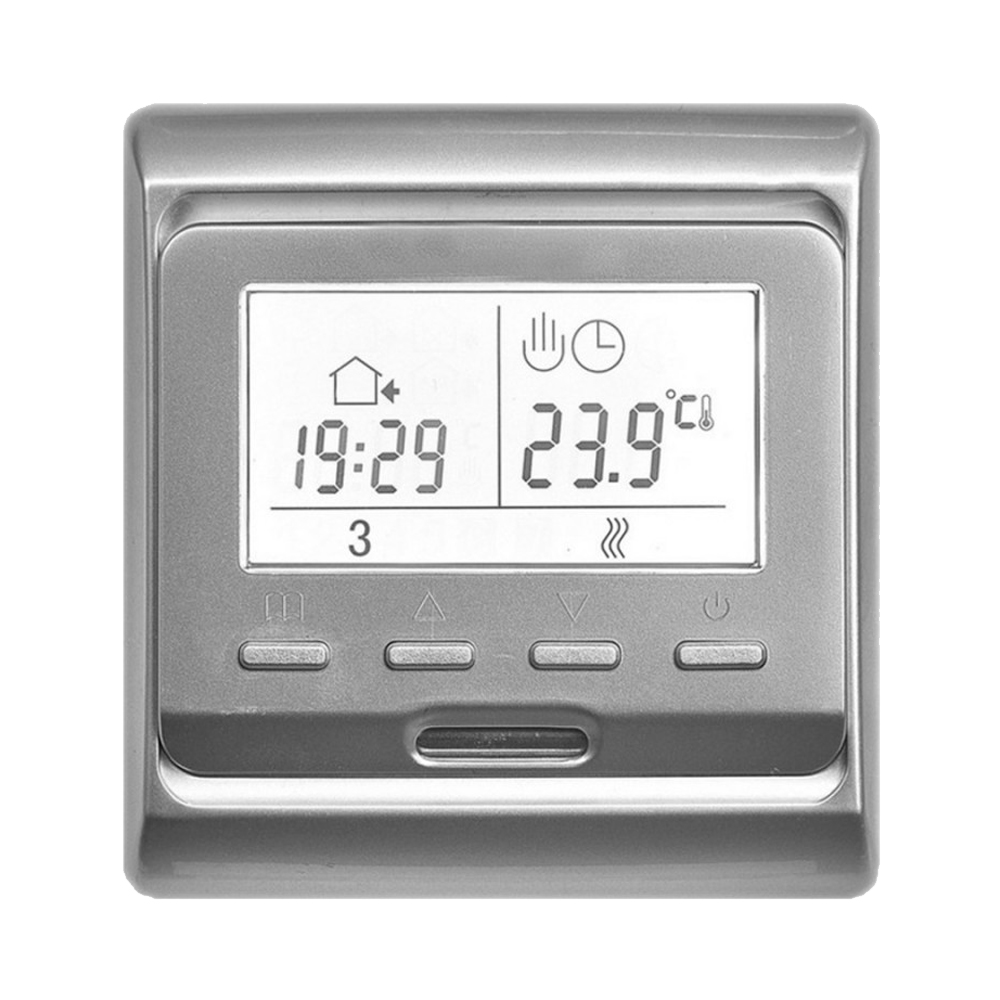 AlfaReg E-51.716 Wi-Fi терморегулятор для теплого пола программируемый, 16A, серебристый AlfaReg E-51.716 Wi-Fi терморегулятор для теплого пола программируемый, 16A, серебристый