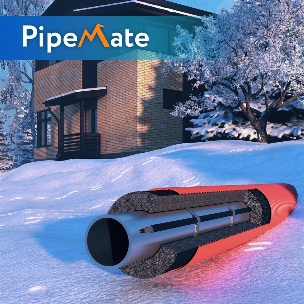 PipeMate 25Вт/м 15м комплект саморегулирующегося греющего кабеля