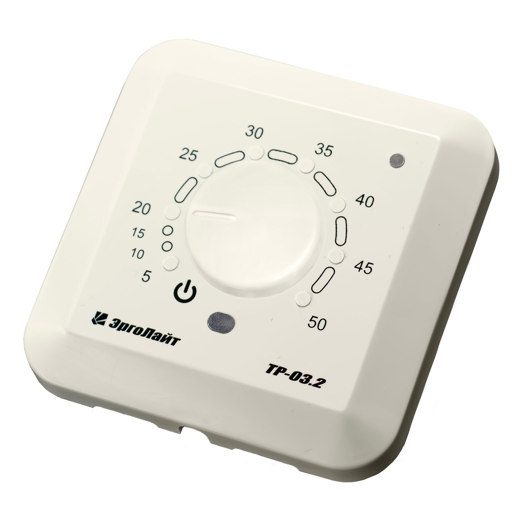 Эрголайт ТР-03.2ВП терморегулятор для теплого пола встраиваемый с датчиками пола и воздуха, бежевый