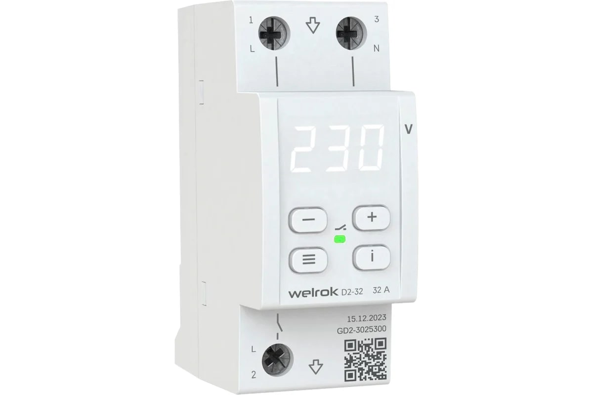 Реле напряжения Welrok D2-32 (на 3 клеммы) Реле напряжения Welrok D2-32 (на 3 клеммы)
