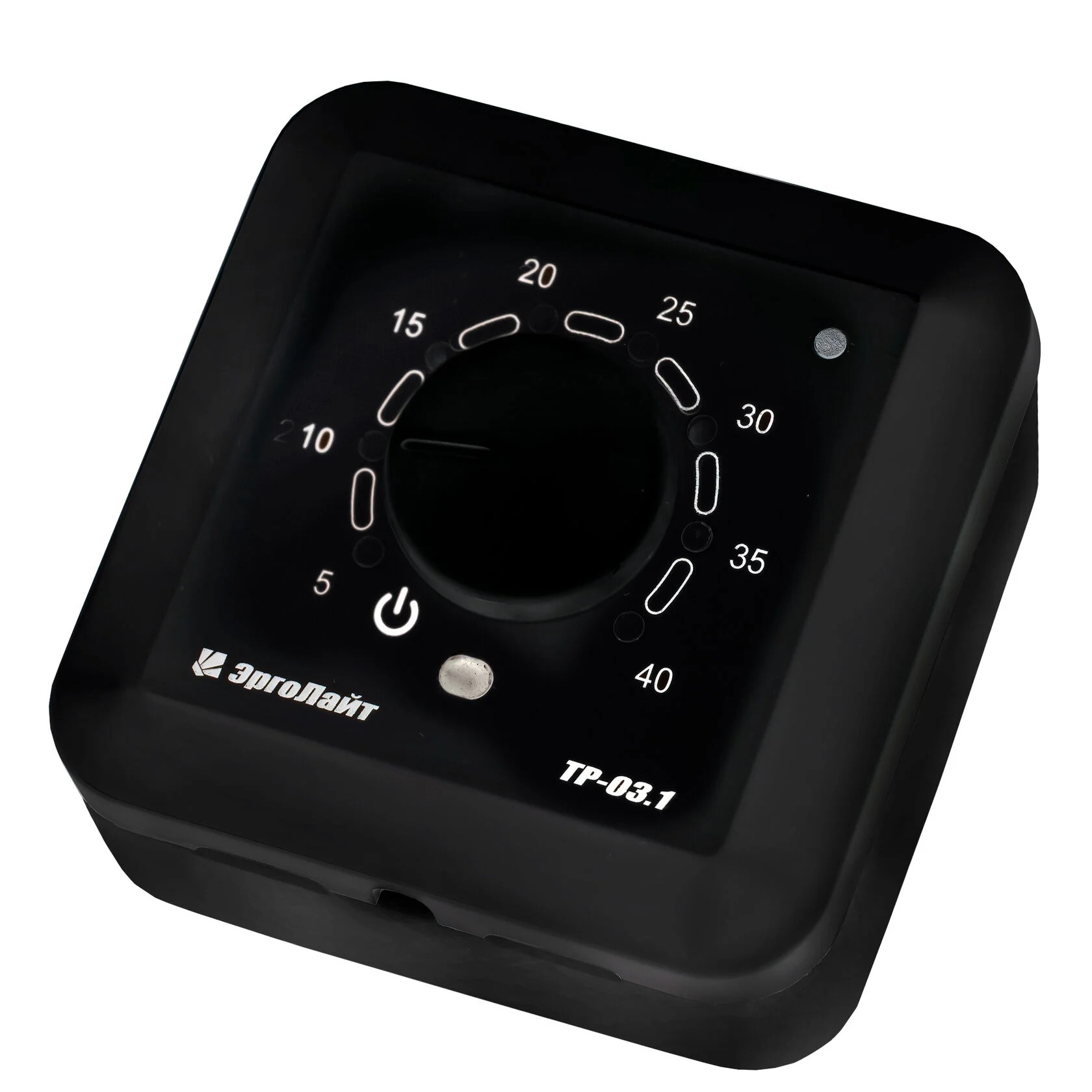 Эрголайт ТР-03.1ВП терморегулятор для теплого пола накладной с датчиками пола и воздуха, черный Эрголайт ТР-03.1ВП терморегулятор для теплого пола накладной с датчиками пола и воздуха, черный