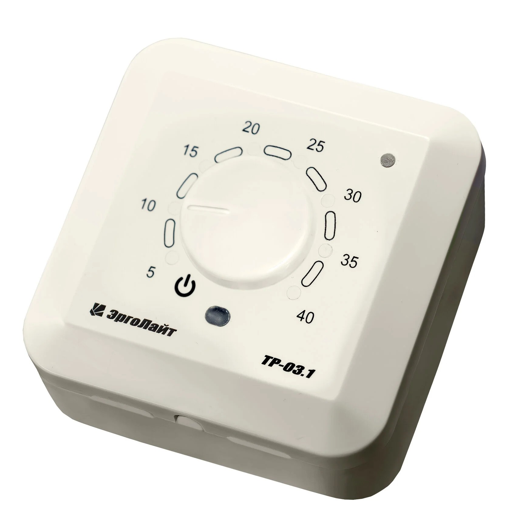 Эрголайт ТР-03.1В терморегулятор для теплого пола накладной с датчиком воздуха, бежевый