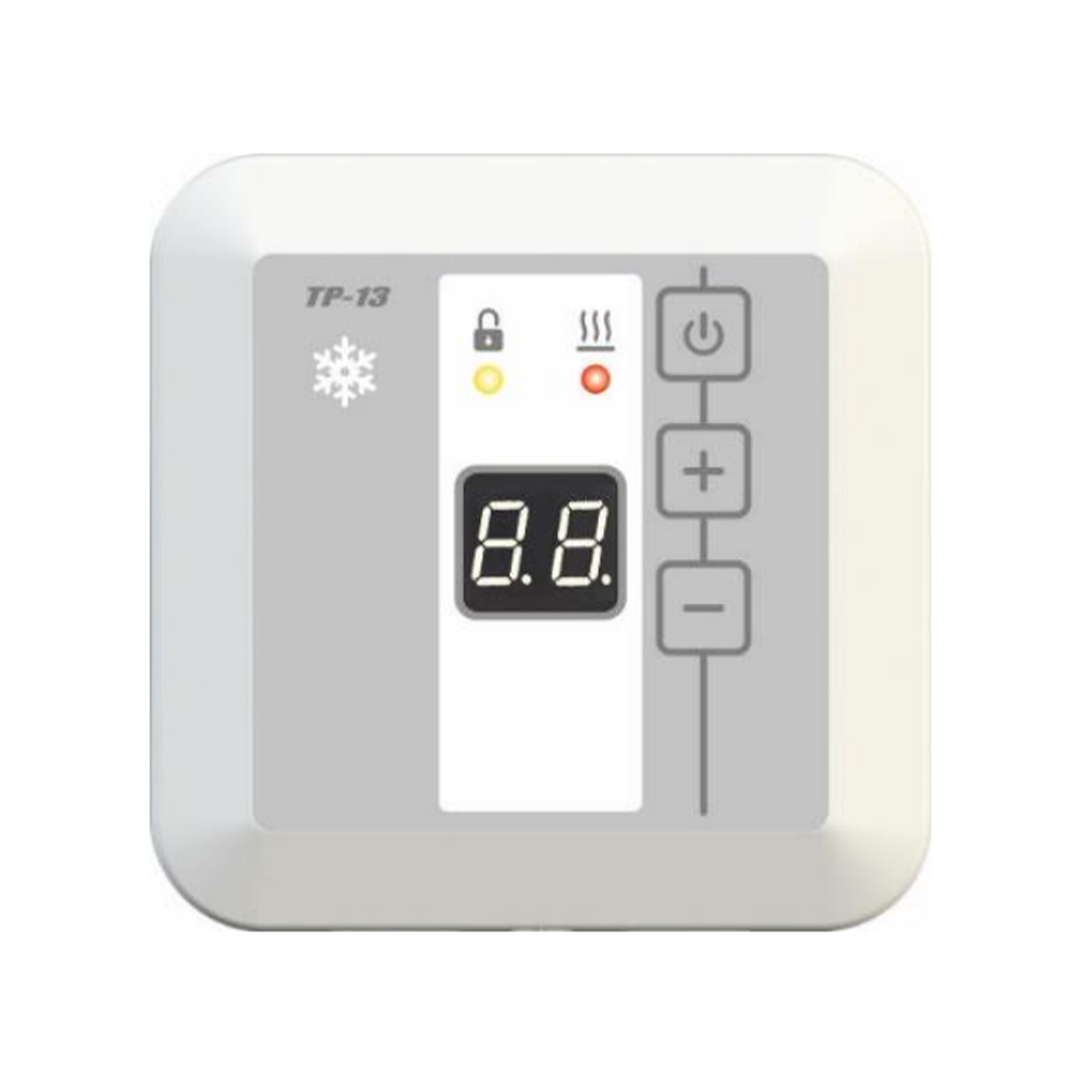 Терморегулятор для систем антиобледенения и снеготаяния накладной ТР-13 с датчиком AS-10, белый