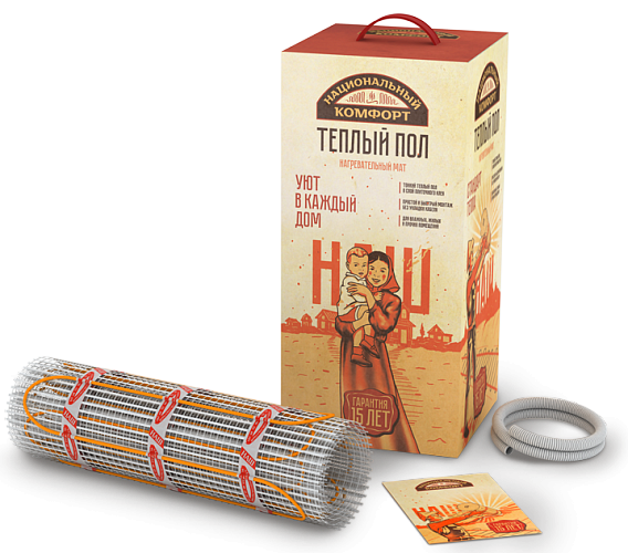 Национальный комфорт 2НК 1500 Вт/10,0 кв.м нагревательный мат для теплого пола