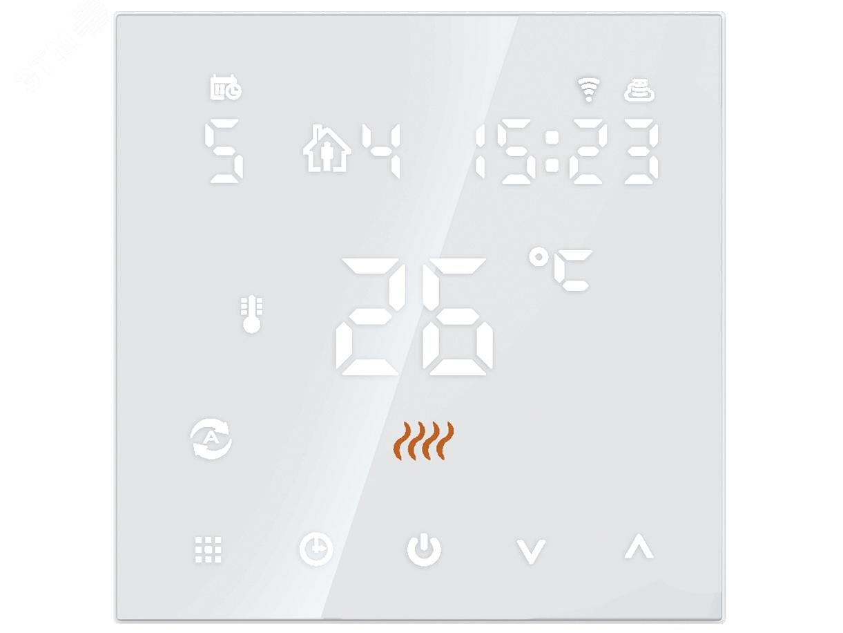 Русское тепло ТР-505 Wi-Fi терморегулятор для теплого пола, белый Русское тепло ТР-505 Wi-Fi терморегулятор для теплого пола, белый