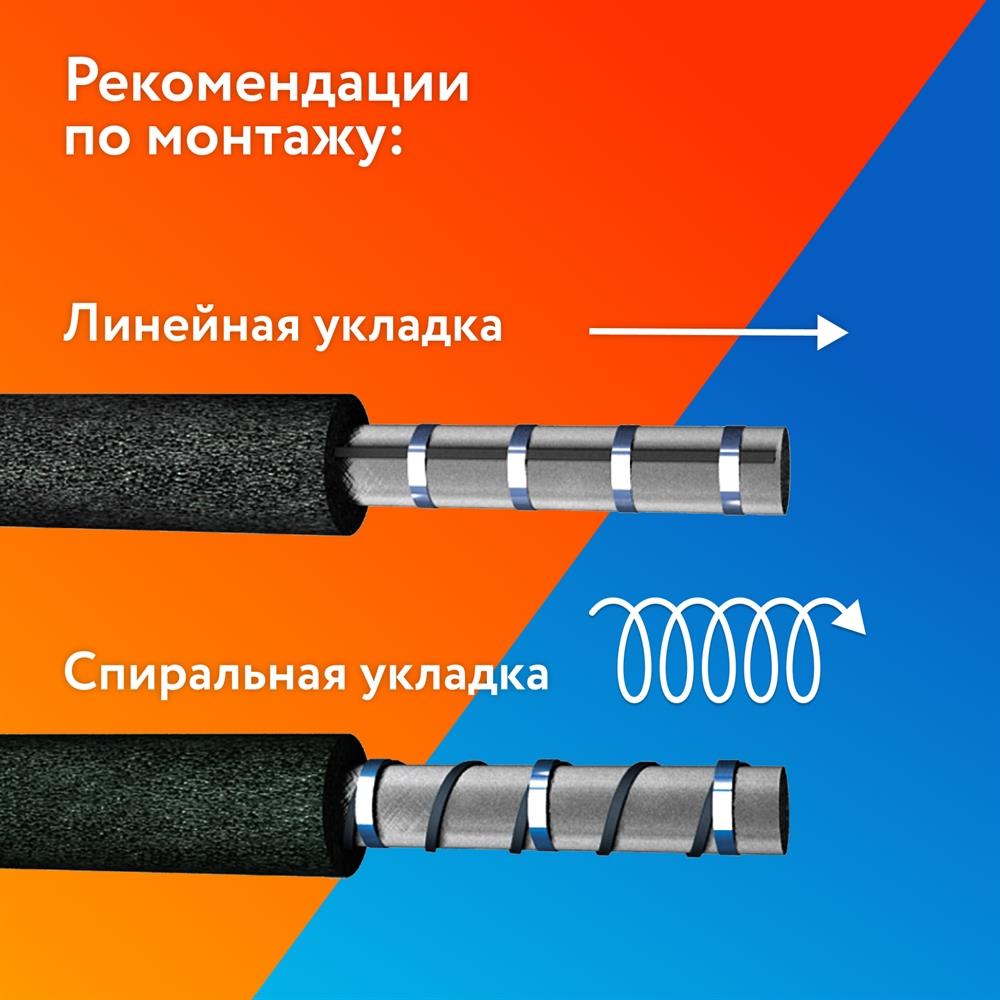 PipeMate 25Вт/м 02м комплект саморегулирующегося греющего кабеля