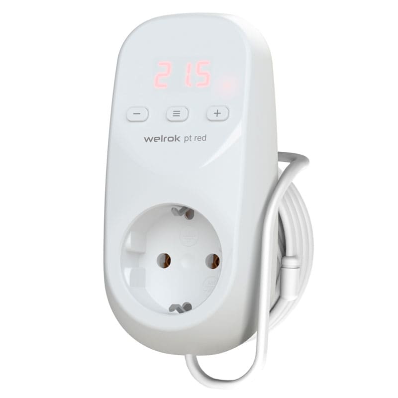 Welrok pt 2m red терморегулятор для обогревателей в розетку