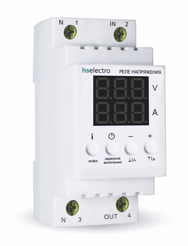 HS Electro НТ2-50с реле напряжения с контролем тока HS Electro НТ2-50с реле напряжения с контролем тока