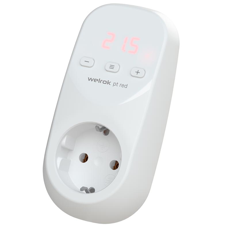 Welrok pt red терморегулятор для обогревателей в розетку