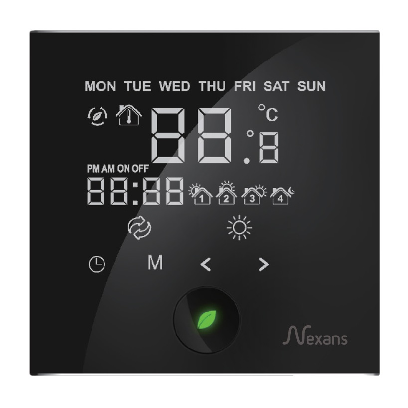 Сенсорный программируемый терморегулятор с датчиком температуры воздуха и пола MILLITEMP 2