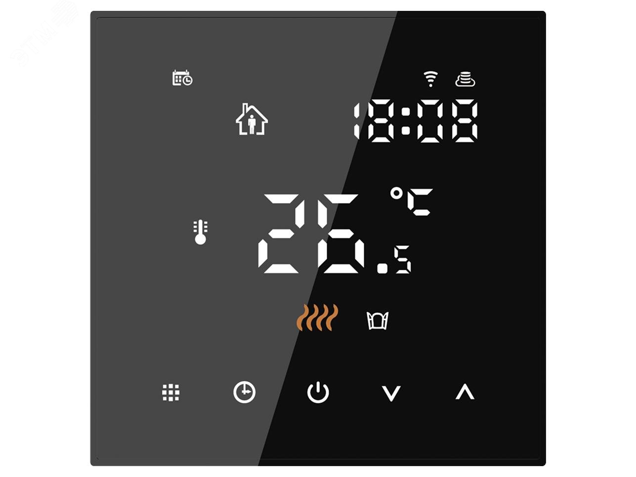 Русское тепло ТР-505 Wi-Fi терморегулятор для теплого пола, черный Русское тепло ТР-505 Wi-Fi терморегулятор для теплого пола, черный