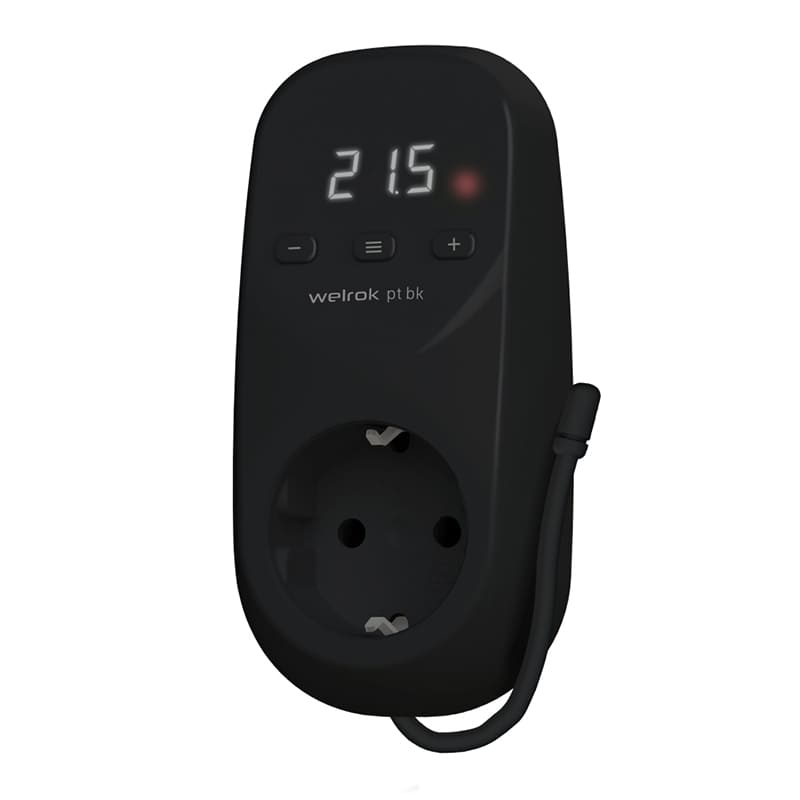 Welrok pt bk терморегулятор для обогревателей в розетку