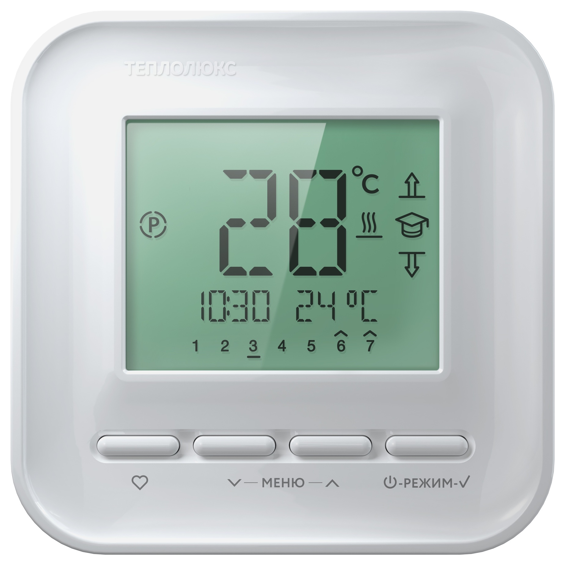 Теплолюкс 520 терморегулятор для теплого пола, белый Теплолюкс 520 терморегулятор для теплого пола, белый